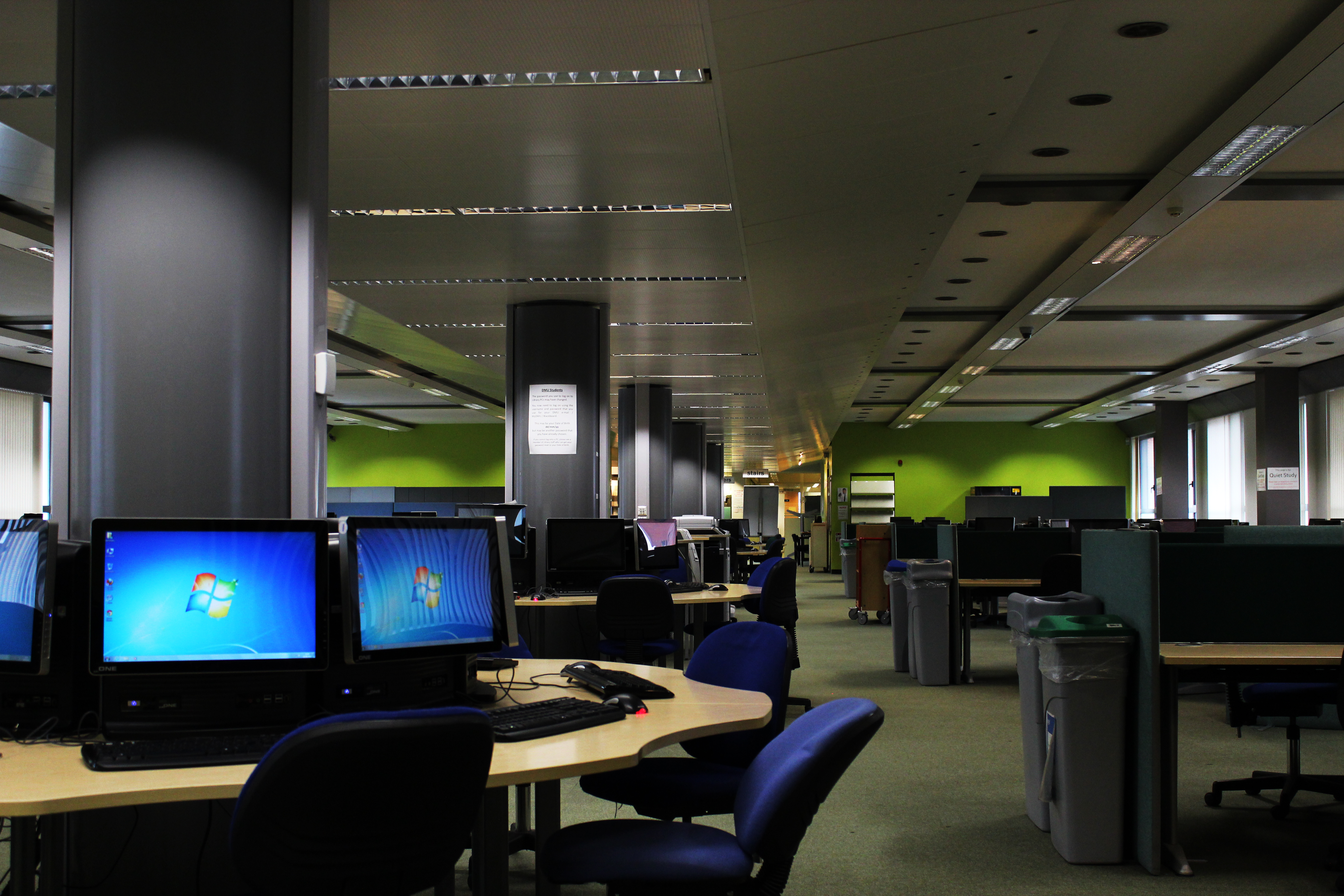 Computer area in the Library